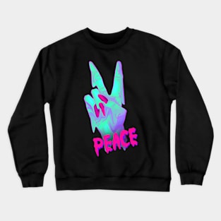 cyberpunk peace sign Crewneck Sweatshirt